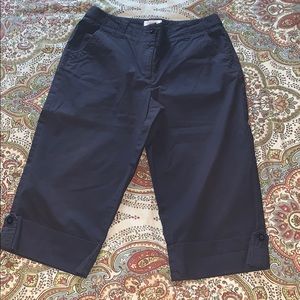Talbots navy Capri pants. Size 8p.